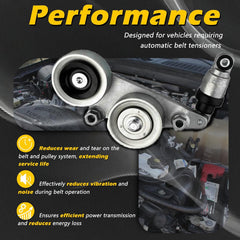 39092 AC Drive Belt Tensioner Assembly with Pulley 3.5L V6 Compatible with Honda 2008-2010 Accord / 2010 Accord Crosstour / 2005-2010 Odyssey / 2006-2011 Pilot Replaces 31170-R70-A01, 31170RKB005
