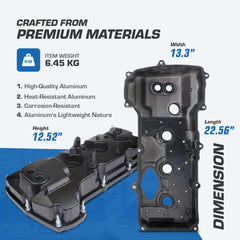 Upgraded Aluminimun Engine Valve Covers Left Right Compatible with Ford F-150 Expedition Transit Mark LT Navigator 3.5 EcoBoost Valve Cover 13-19 2013-2019