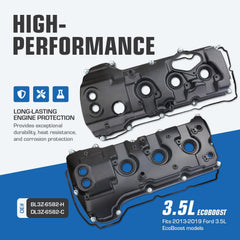 Upgraded Aluminimun Engine Valve Covers Left Right Compatible with Ford F-150 Expedition Transit Mark LT Navigator 3.5 EcoBoost Valve Cover 13-19 2013-2019