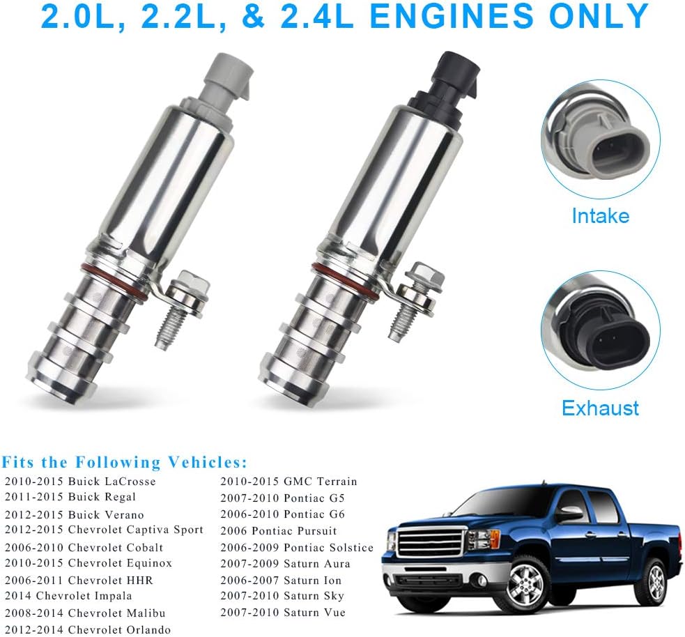 VVT Solenoid Intake & Exhaust Camshaft Position Actuator Valve Kit