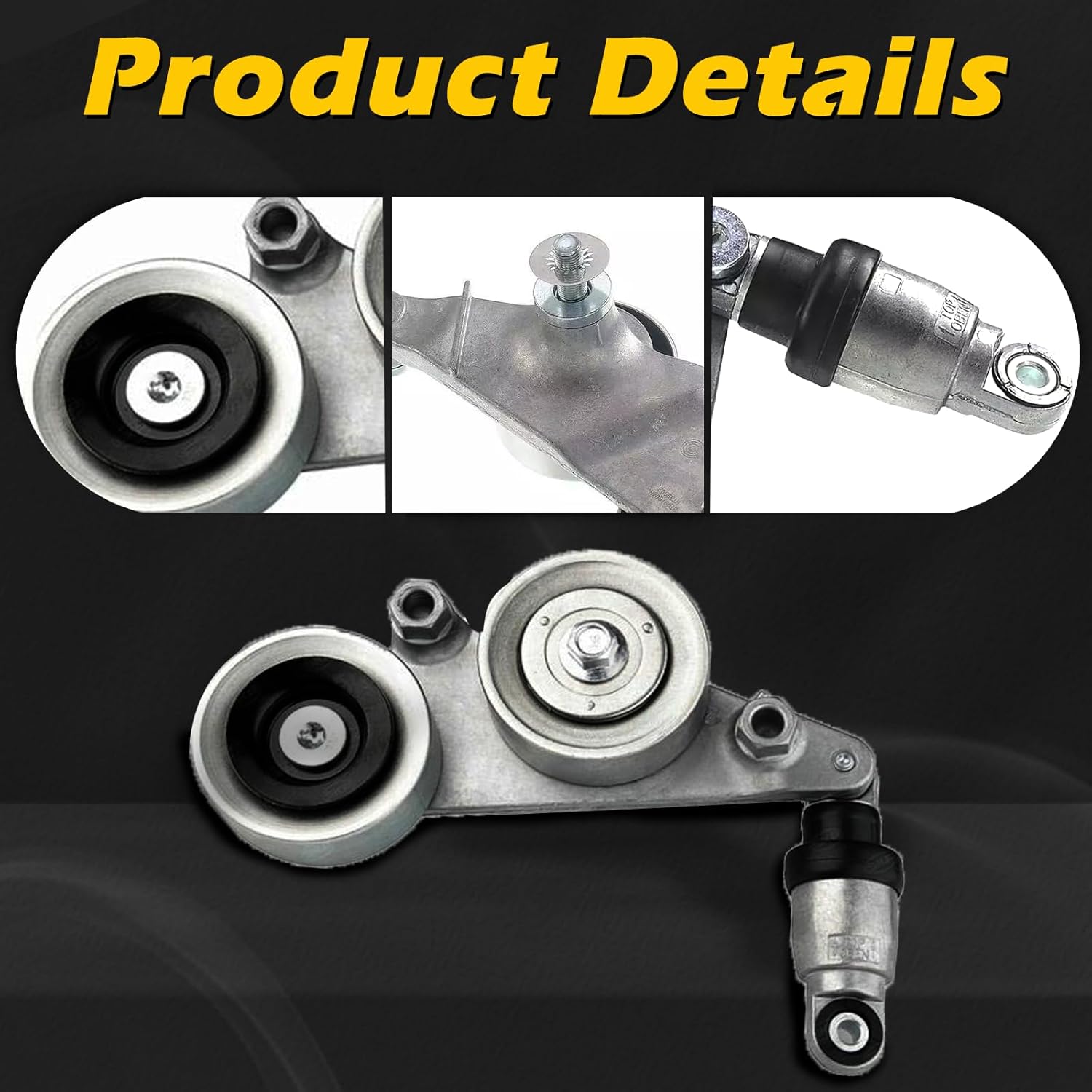 39092 AC Drive Belt Tensioner Assembly with Pulley 3.5L V6 Compatible with Honda 2008-2010 Accord / 2010 Accord Crosstour / 2005-2010 Odyssey / 2006-2011 Pilot Replaces 31170-R70-A01, 31170RKB005
