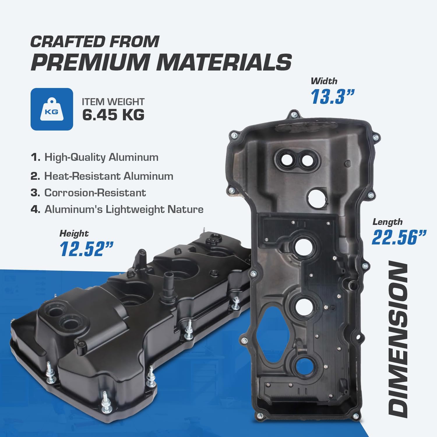 Upgraded Aluminimun Engine Valve Covers Left Right Compatible with Ford F-150 Expedition Transit Mark LT Navigator 3.5 EcoBoost Valve Cover 13-19 2013-2019