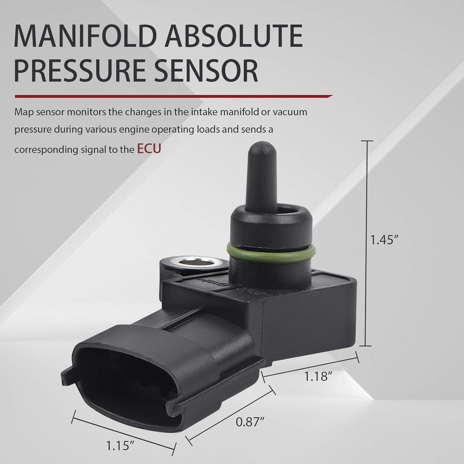 OTUAYAUTO MAP Manifold Absolute Pressure Sensor - Replacement for 2012-2019 Hyundai Accent, 2010-2019 Tucson, 2008-2018 Sonata, 2011-2019 Elantra, 2010-2013 Kia Forte, 08-16 Optima OEM 39300-2B000