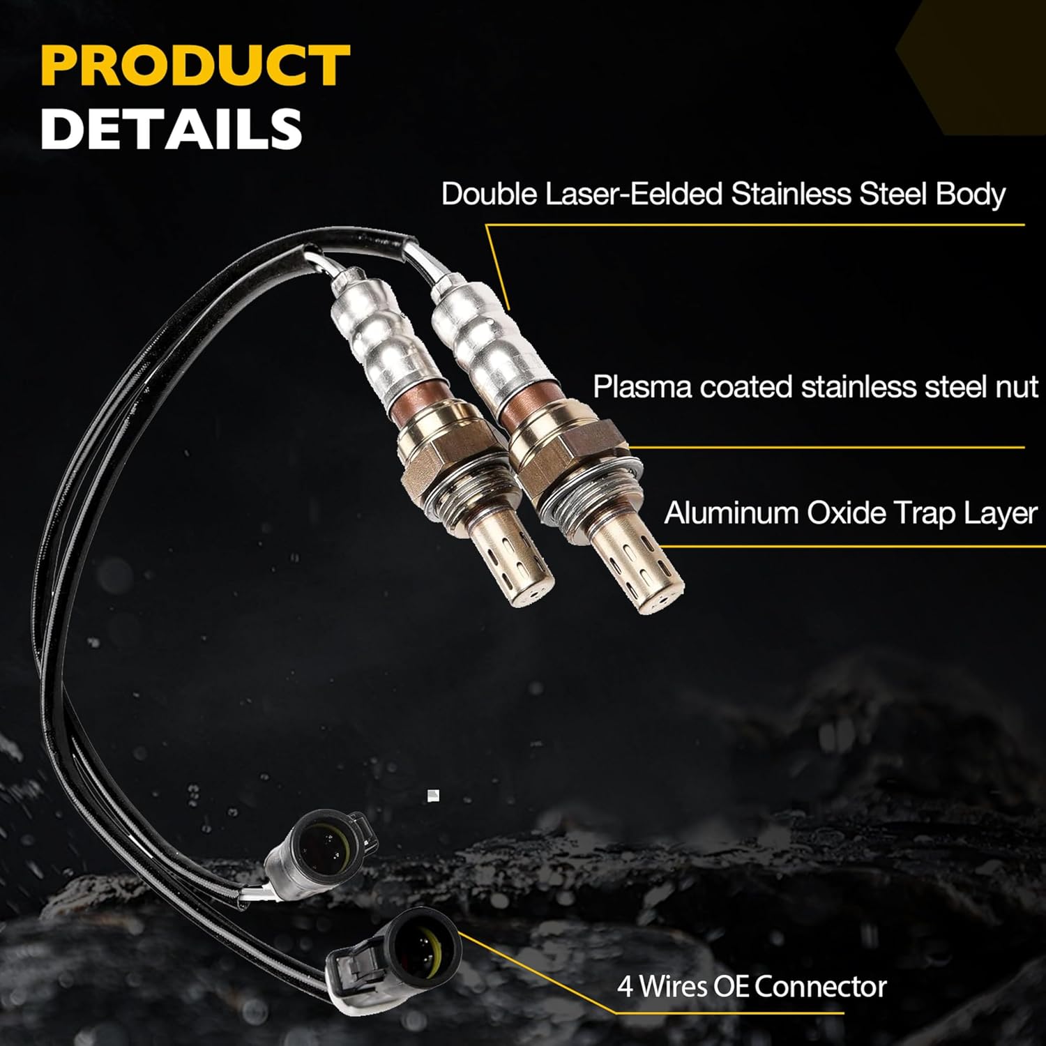 Oxygen Sensor Upstream Downstream O2 2Pcs | Compatible with Ford F150 F250 Ranger Expedition Explorer Escape, Mazda Tribute, Lincoln & More Replace# 15717, 15716, 15664, ZZC318861